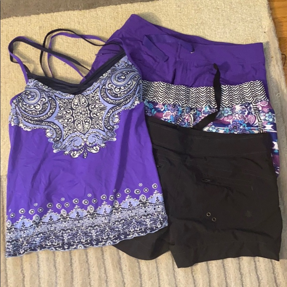 Athleta tankini & board shorts